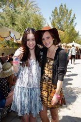 Emma Watson & Lily Collins at Coachella Music Festival in Indio, CA - 04/14/2012