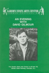 David Gilmour Garden State Arts Center July 8 1984 Program