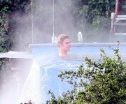 Justin Bieber - Taking a steam bath at his home in Beverly Hills 01/30/15
