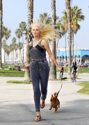 Ireland Baldwin - Walking her dog in Venice Beach 02/05/15